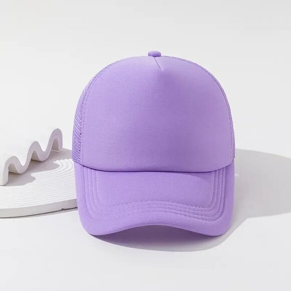 Adjustable Unisex Lavender Mesh Trucker Hat (SKU#0463) - Picture 4 of 4